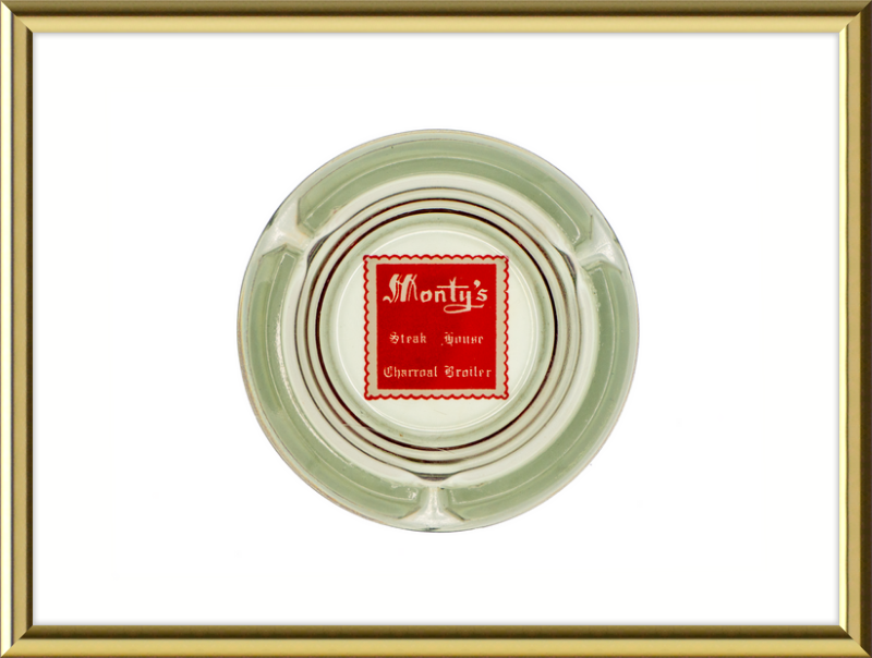Monty's Steak House Charcoal Broiler Ashtray Wall Art