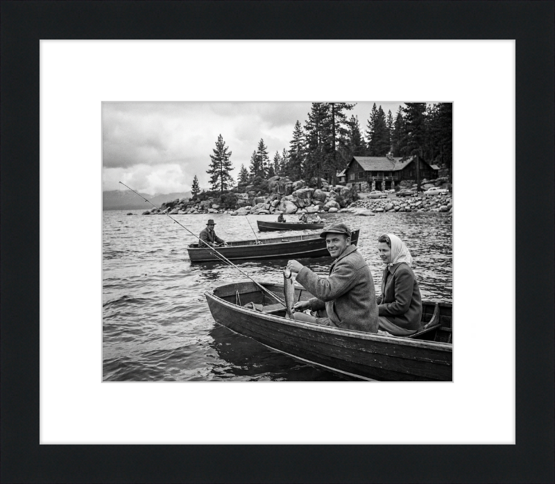 South Lake Tahoe 1950s Fishing Art