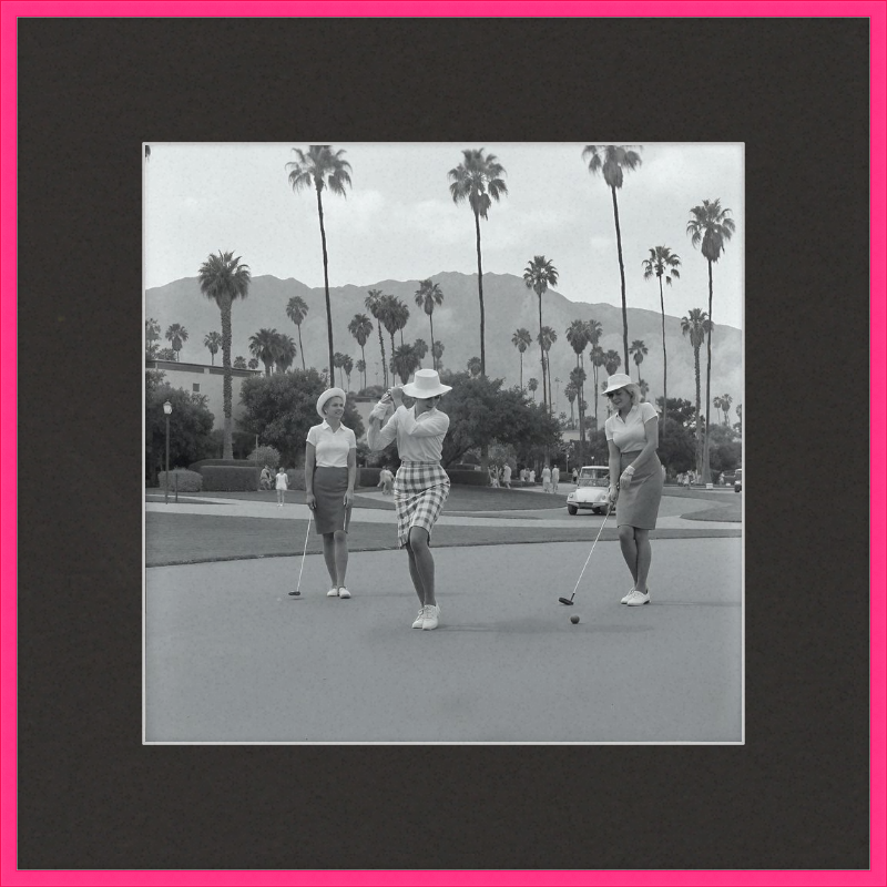 Vintage Palm Springs Golf Framed Art