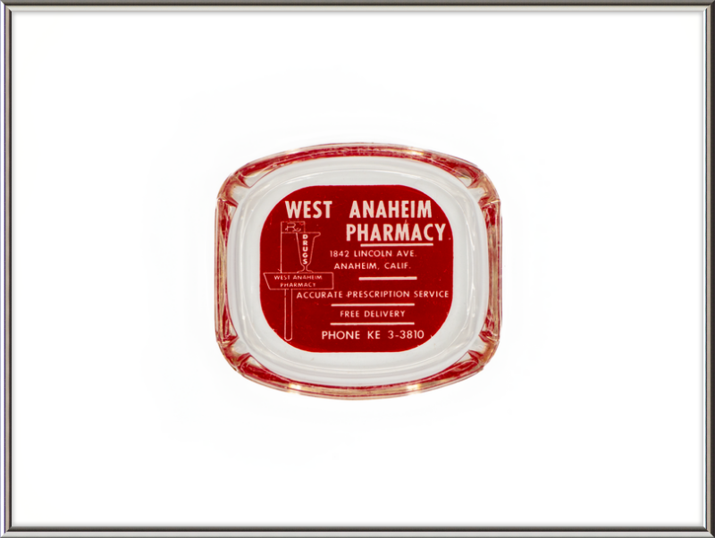 West Anaheim Pharmacy Ashtray Wall Art