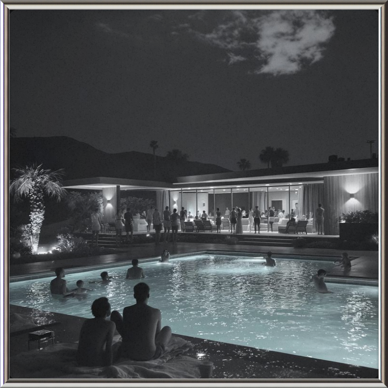 Palm Springs Pool Party Framed Art