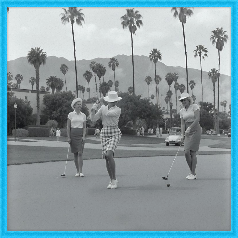 Vintage Palm Springs Golf Framed Art