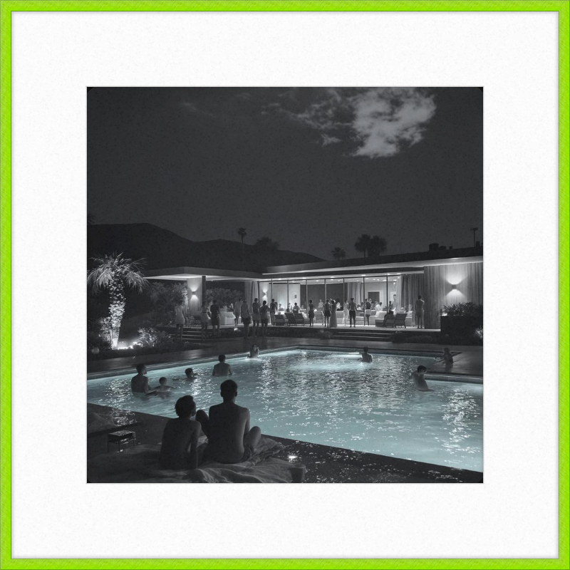 Palm Springs Pool Party Framed Art