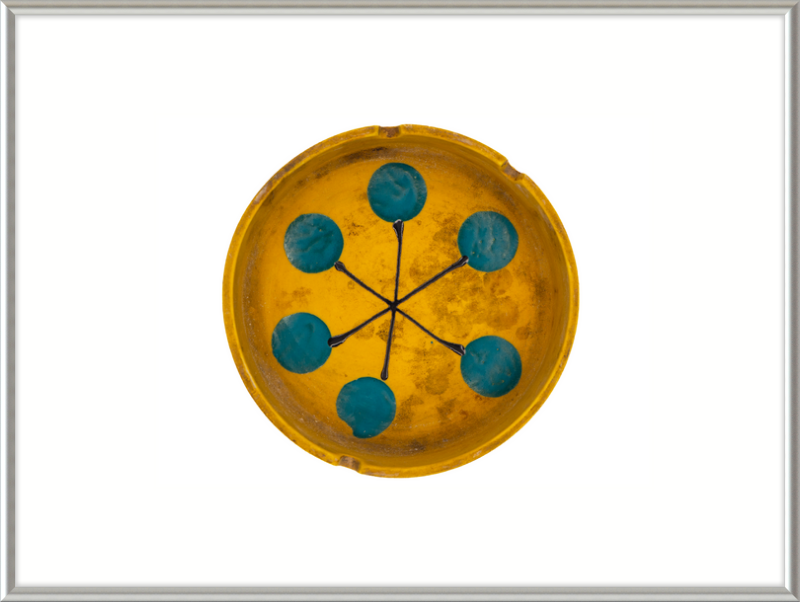 Japanese Mid-Century Geometric Ashtray Wall Art