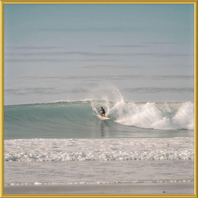 Catching Wave Surfing Framed Art
