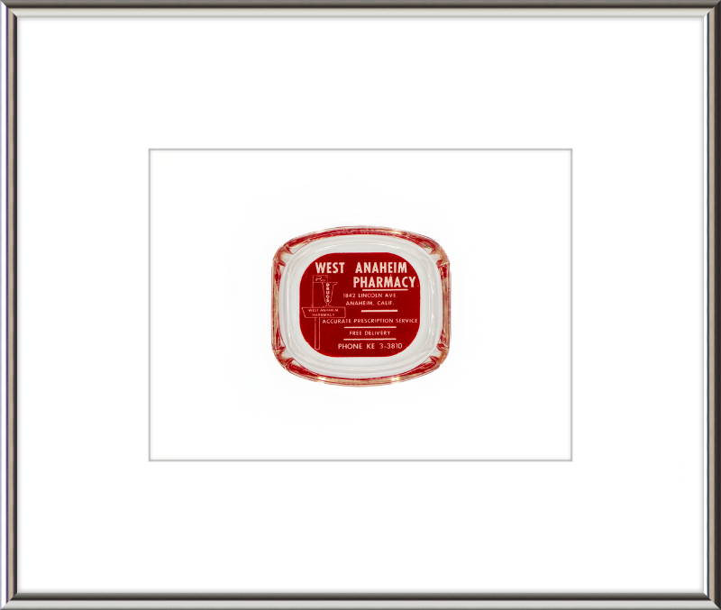 West Anaheim Pharmacy Ashtray Wall Art