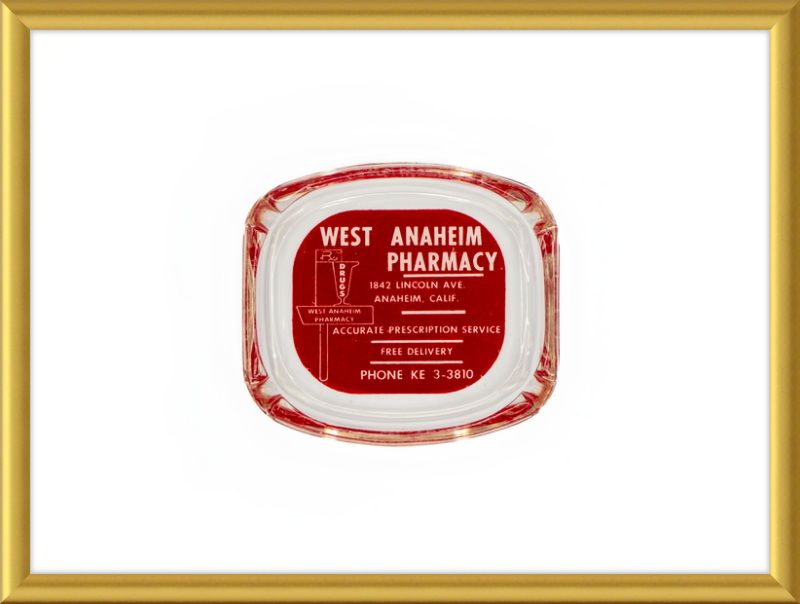 West Anaheim Pharmacy Ashtray Wall Art