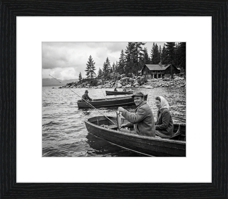 South Lake Tahoe 1950s Fishing Art