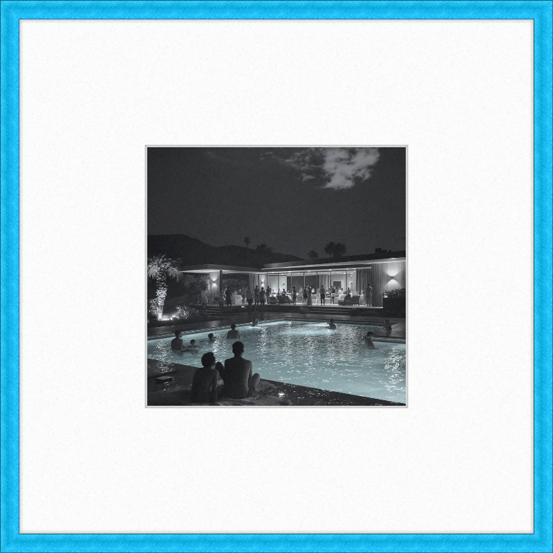 Palm Springs Pool Party Framed Art