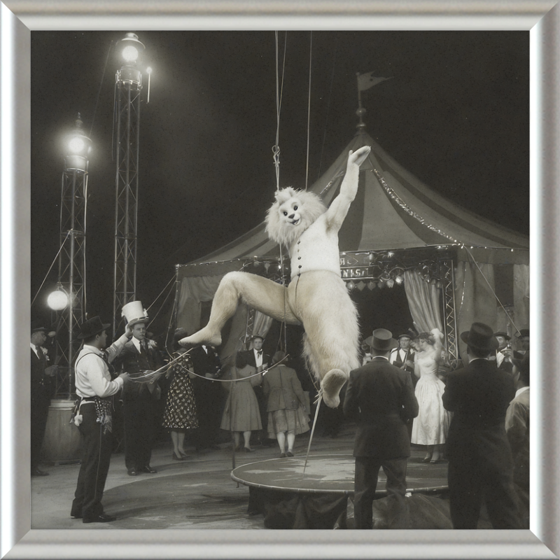 1900's Circus Oddity Framed Wall Art