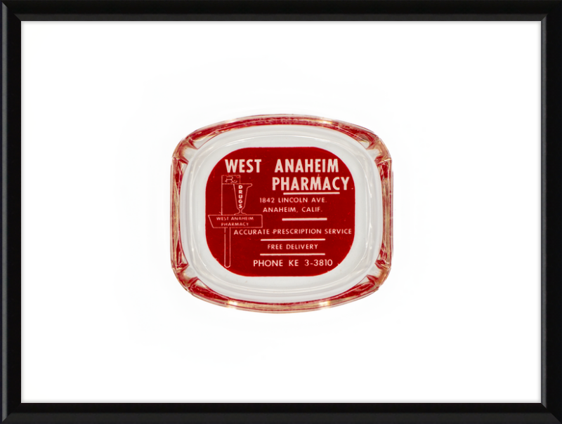West Anaheim Pharmacy Ashtray Wall Art