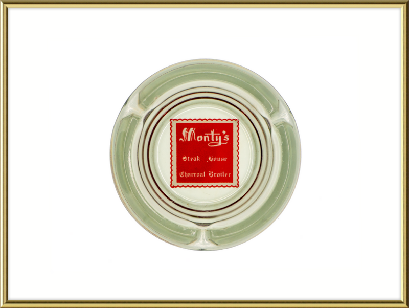 Monty's Steak House Charcoal Broiler Ashtray Wall Art