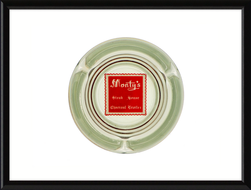 Monty's Steak House Charcoal Broiler Ashtray Wall Art