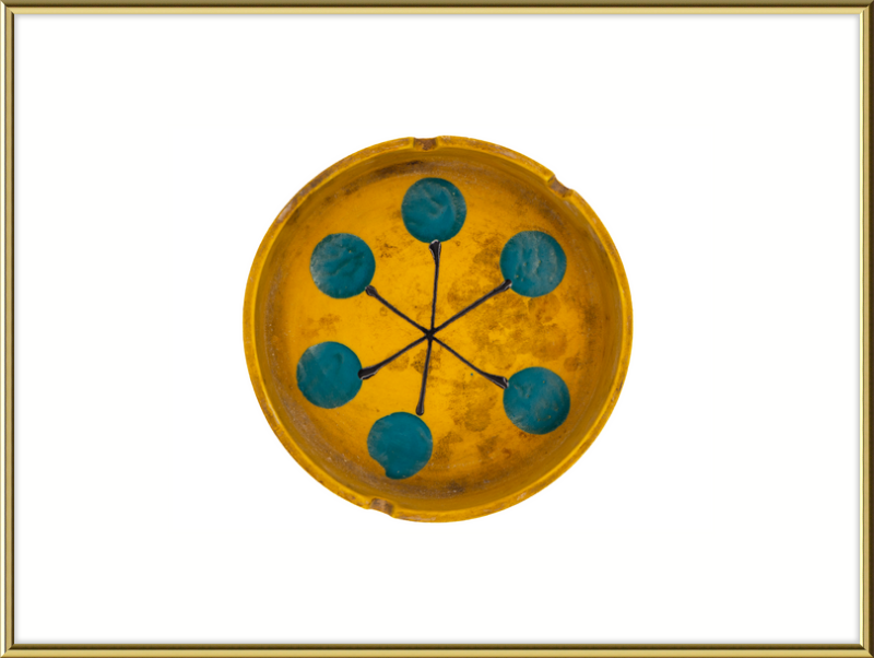 Japanese Mid-Century Geometric Ashtray Wall Art