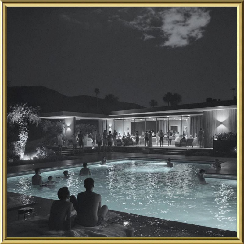 Palm Springs Pool Party Framed Art