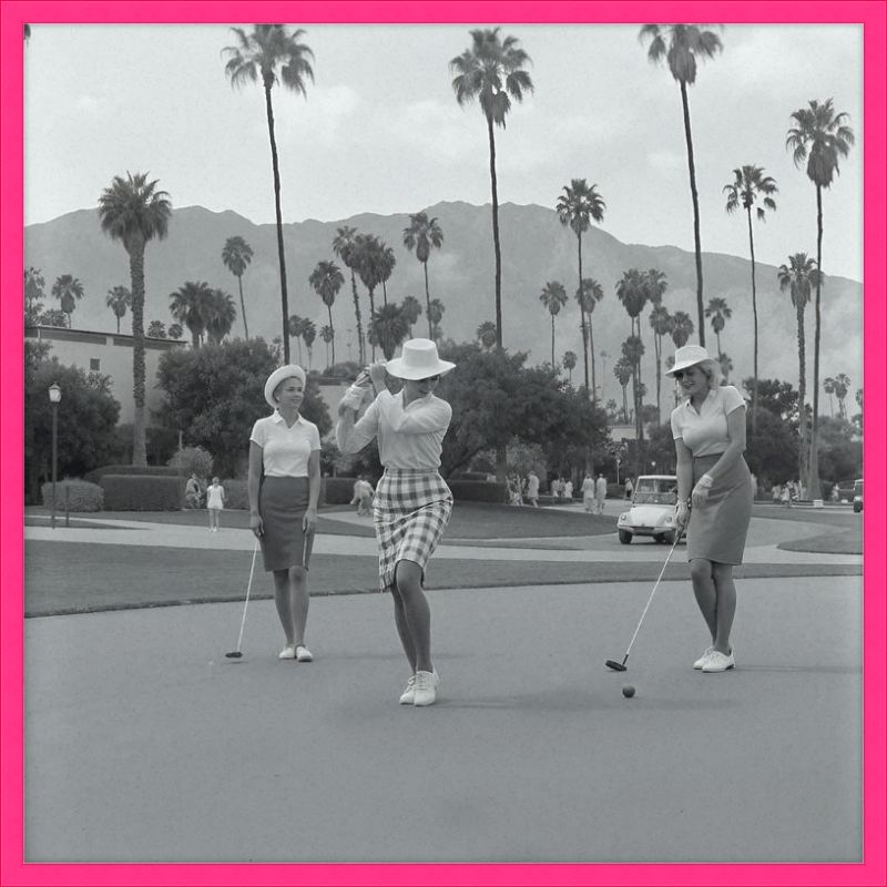 Vintage Palm Springs Golf Framed Art