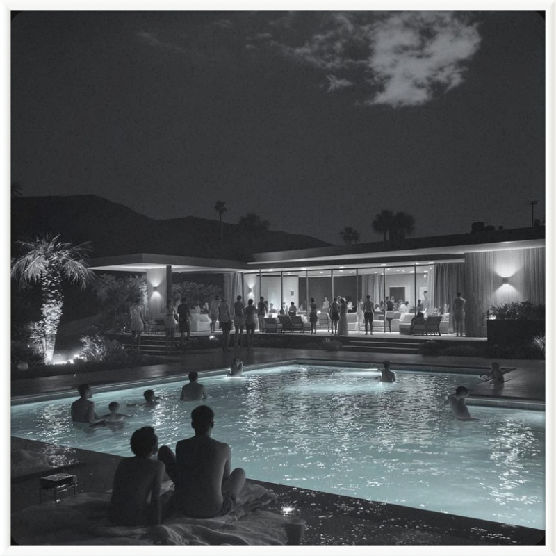Palm Springs Pool Party Framed Art
