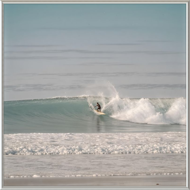 Catching Wave Surfing Framed Art