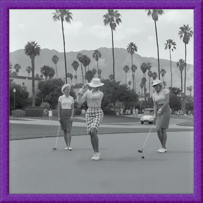 Vintage Palm Springs Golf Framed Art