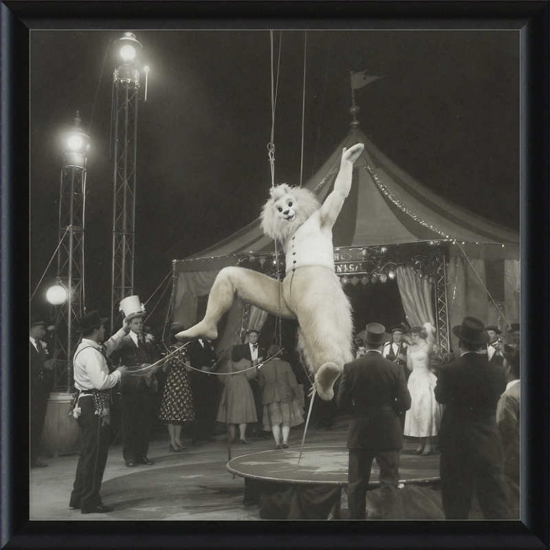 1900's Circus Oddity Framed Wall Art