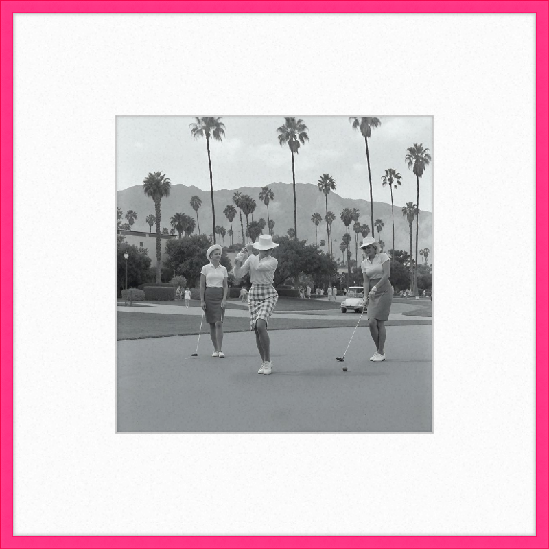 Vintage Palm Springs Golf Framed Art