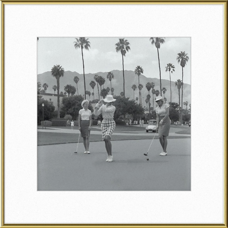 Vintage Palm Springs Golf Framed Art