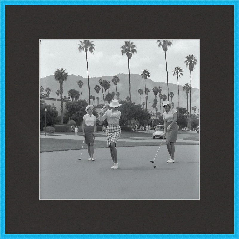 Vintage Palm Springs Golf Framed Art