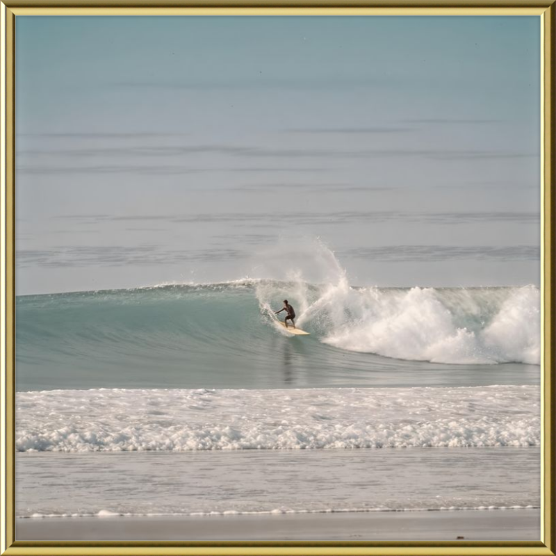 Catching Wave Surfing Framed Art