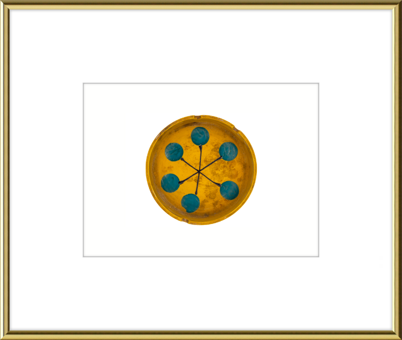 Japanese Mid-Century Geometric Ashtray Wall Art