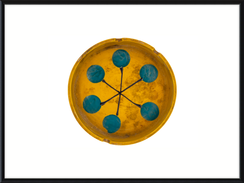 Japanese Mid-Century Geometric Ashtray Wall Art
