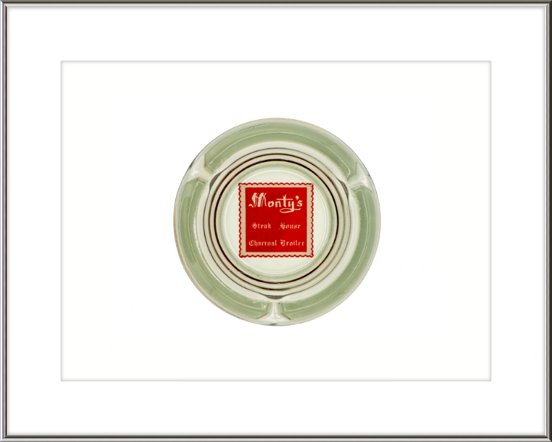 Monty's Steak House Charcoal Broiler Ashtray Wall Art