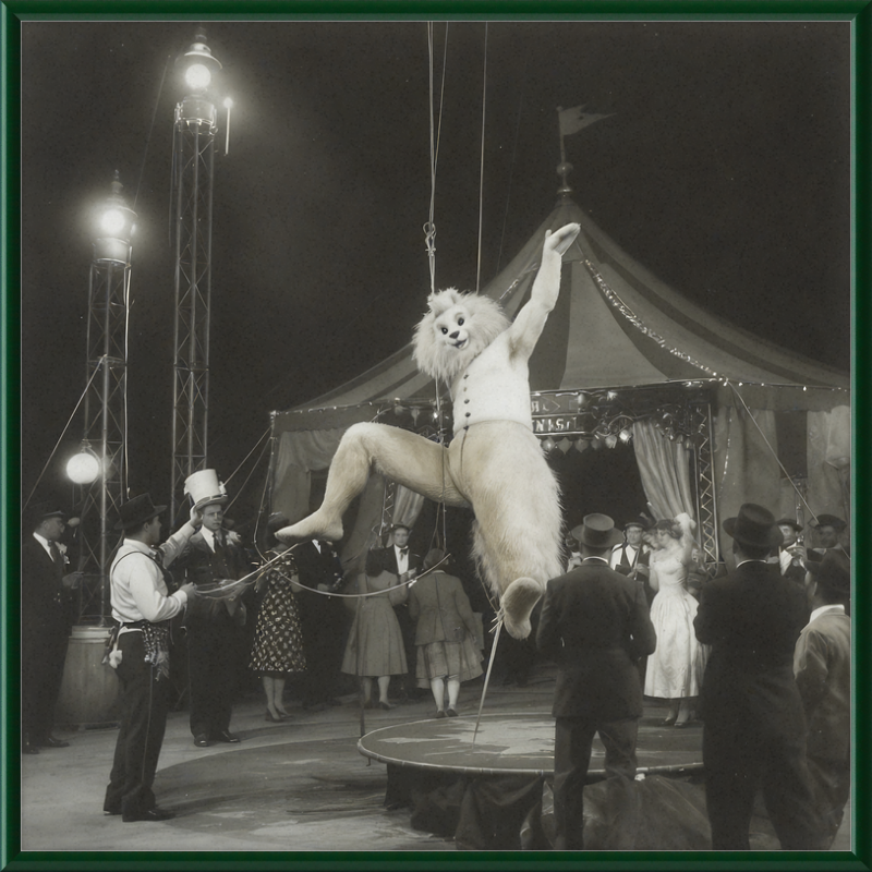1900's Circus Oddity Framed Wall Art