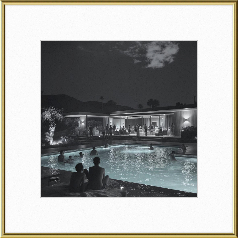 Palm Springs Pool Party Framed Art