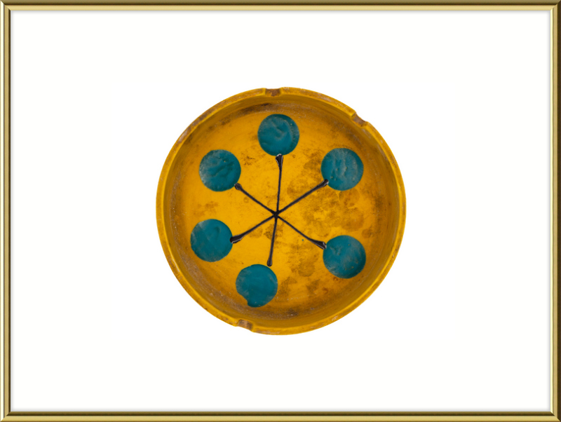 Japanese Mid-Century Geometric Ashtray Wall Art