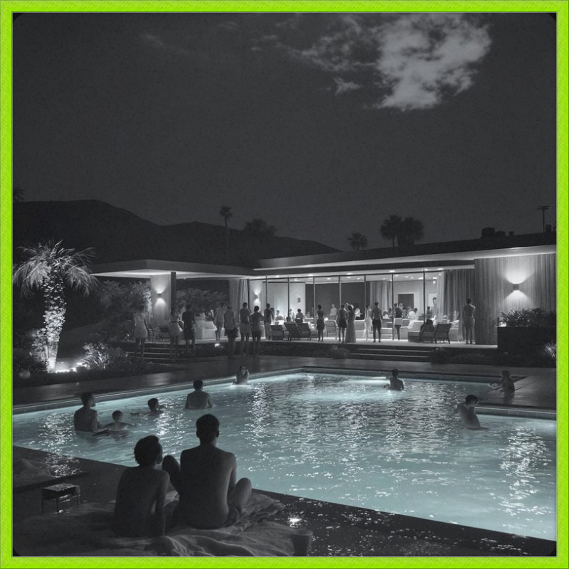 Palm Springs Pool Party Framed Art