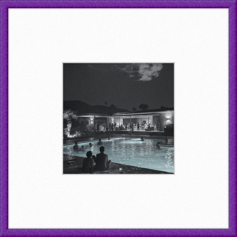 Palm Springs Pool Party Framed Art