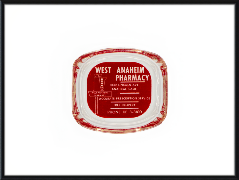 West Anaheim Pharmacy Ashtray Wall Art