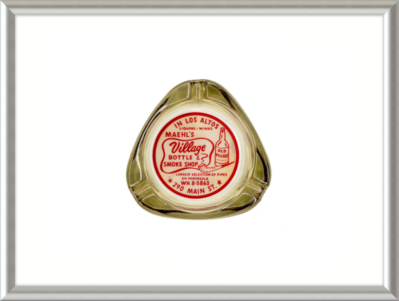 Maehl's Village Bottle & Smoke Shop Ashtray Wall Art