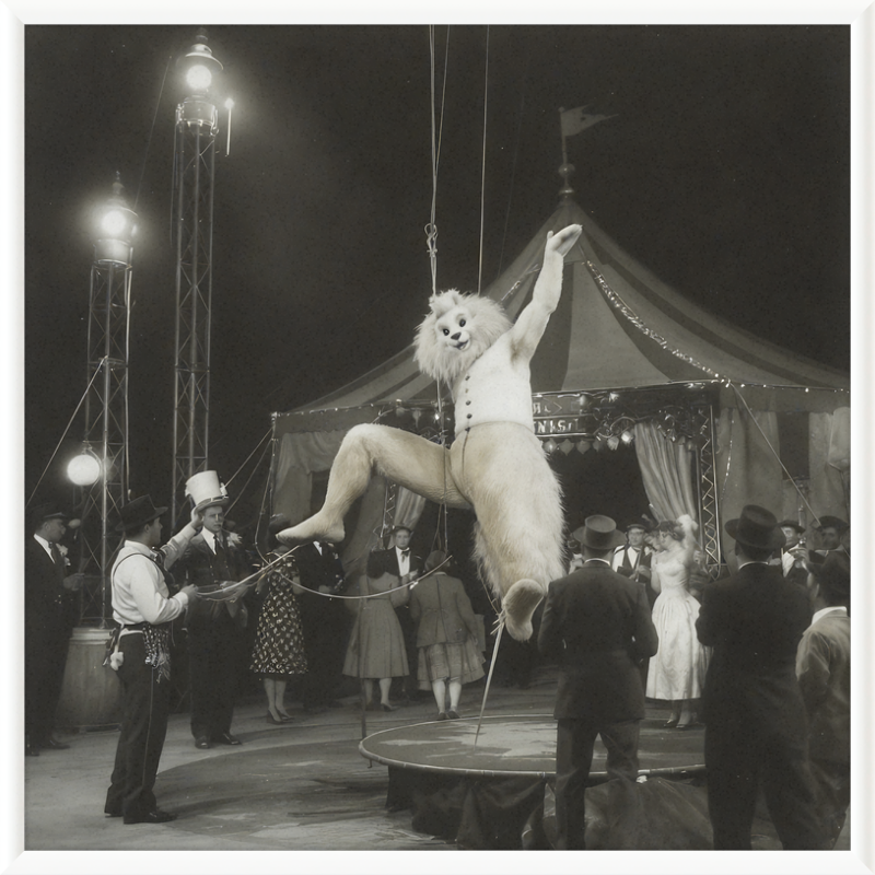 1900's Circus Oddity Framed Wall Art