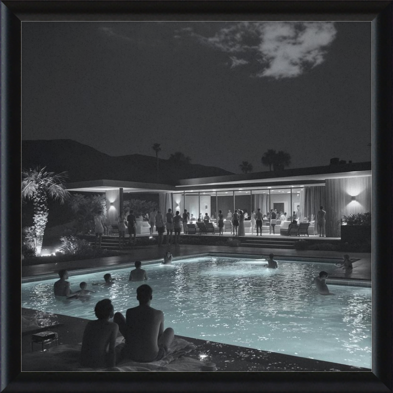 Palm Springs Pool Party Framed Art