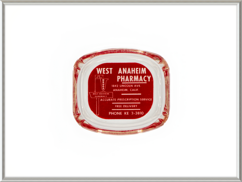 West Anaheim Pharmacy Ashtray Wall Art