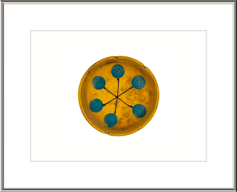 Japanese Mid-Century Geometric Ashtray Wall Art