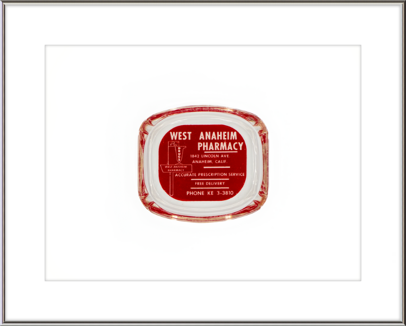 West Anaheim Pharmacy Ashtray Wall Art