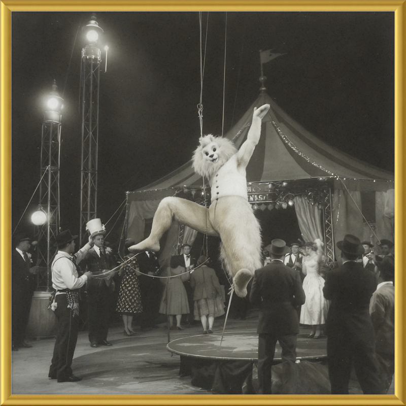 1900's Circus Oddity Framed Wall Art