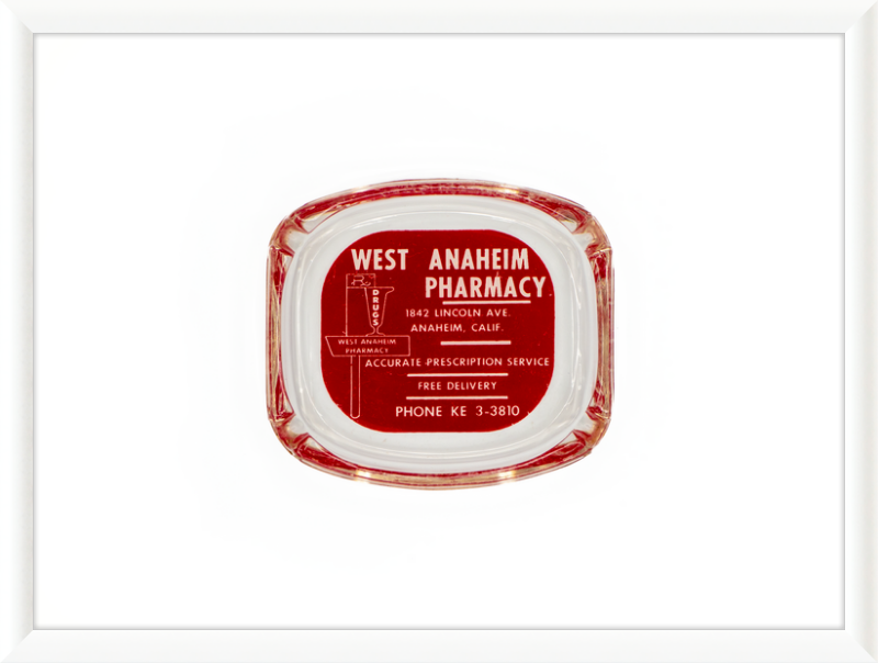 West Anaheim Pharmacy Ashtray Wall Art