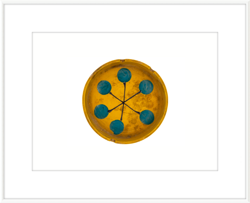 Japanese Mid-Century Geometric Ashtray Wall Art