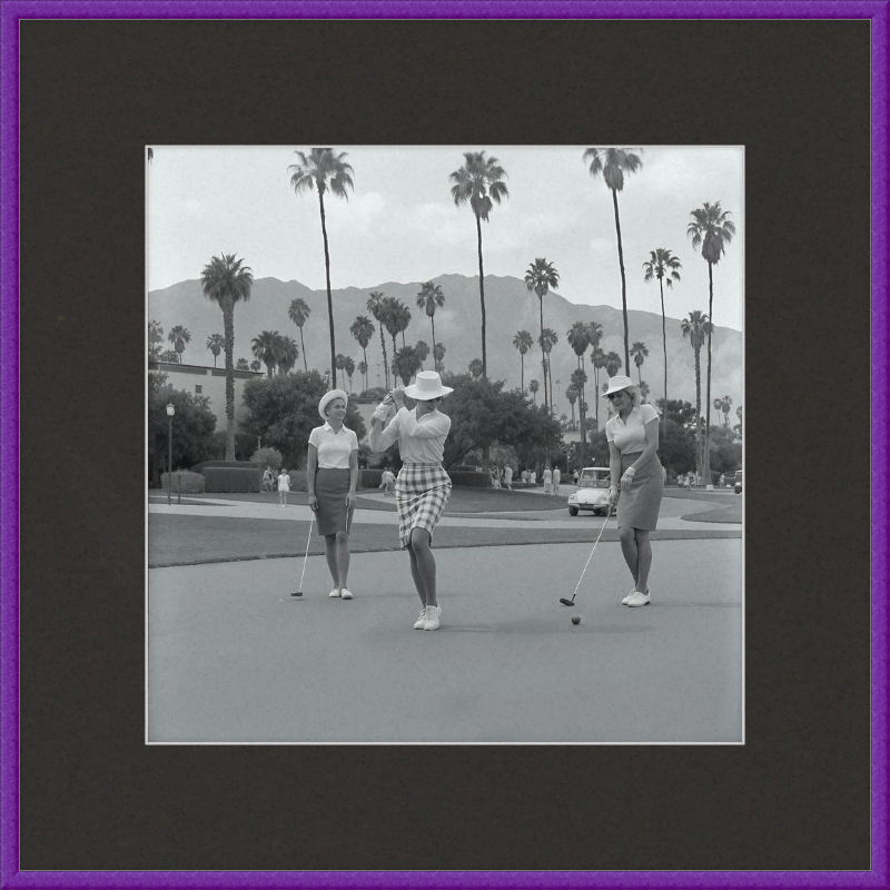 Vintage Palm Springs Golf Framed Art