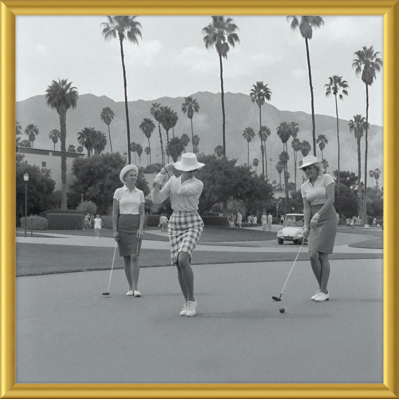 Vintage Palm Springs Golf Framed Art
