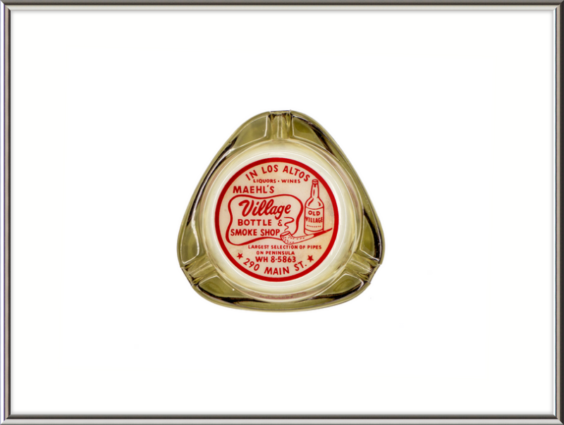 Maehl's Village Bottle & Smoke Shop Ashtray Wall Art