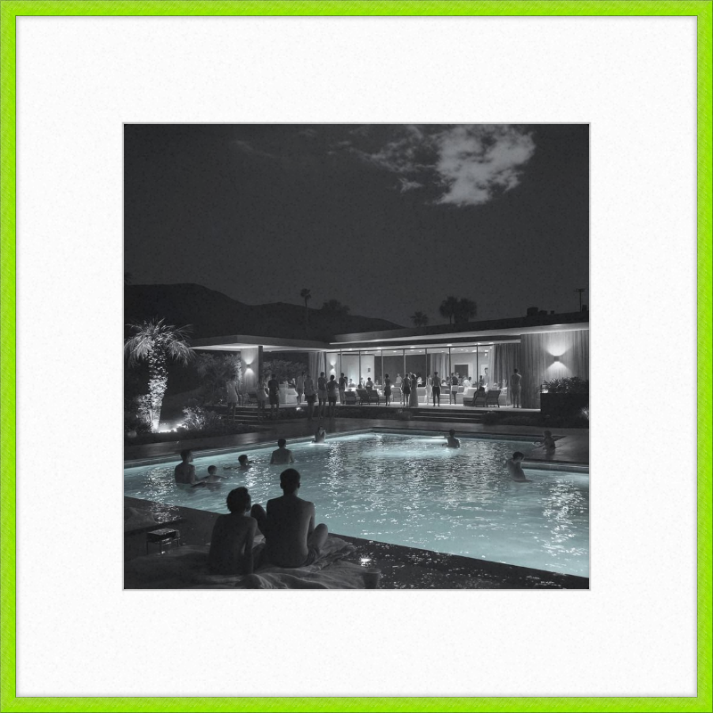 Palm Springs Pool Party Framed Art